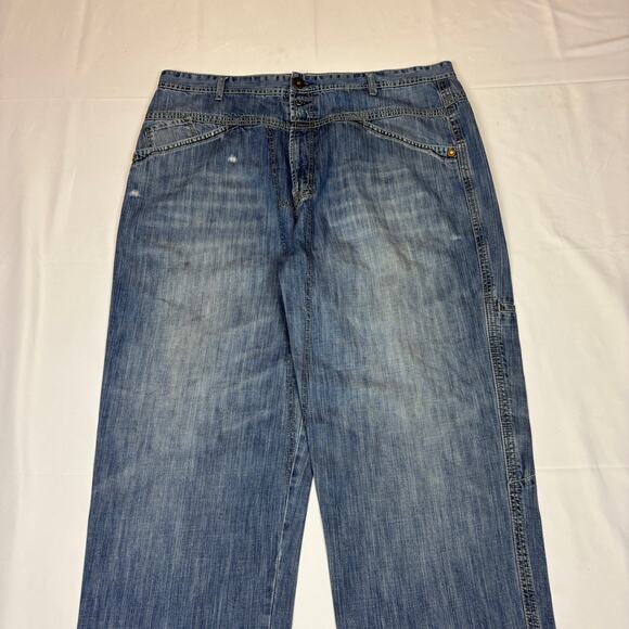 Marithe Francois Girbaud MFG Baggy Jeans Wide Leg Men's 42x34 Skater - Picture 2 of 14